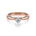 Pierścionek z różowego złota z diamentami